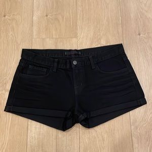 J brand black denim cuffed shorts